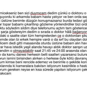 Hastanede Yetersiz Hizmet Ve İletişim Sorunları