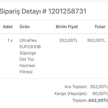 Süpürgemarket Filtre Siparişimde İletişim Ve İade Sorunu