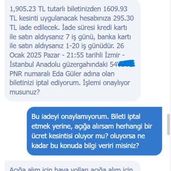 Uçak Bileti İptal Ve Değişiklikte Fahiş Ücret Politikası