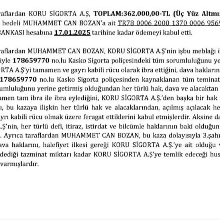 Koru Sigorta'nın Ödeme Gecikmesi