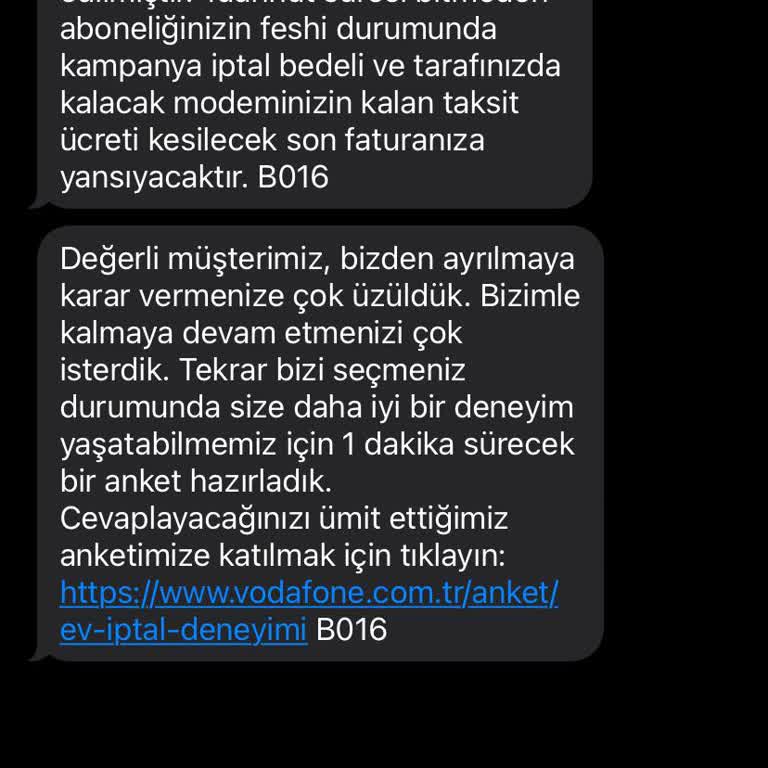 Vodafone Net'te Yaşanan İptal Ve Bağlantı Sorunları