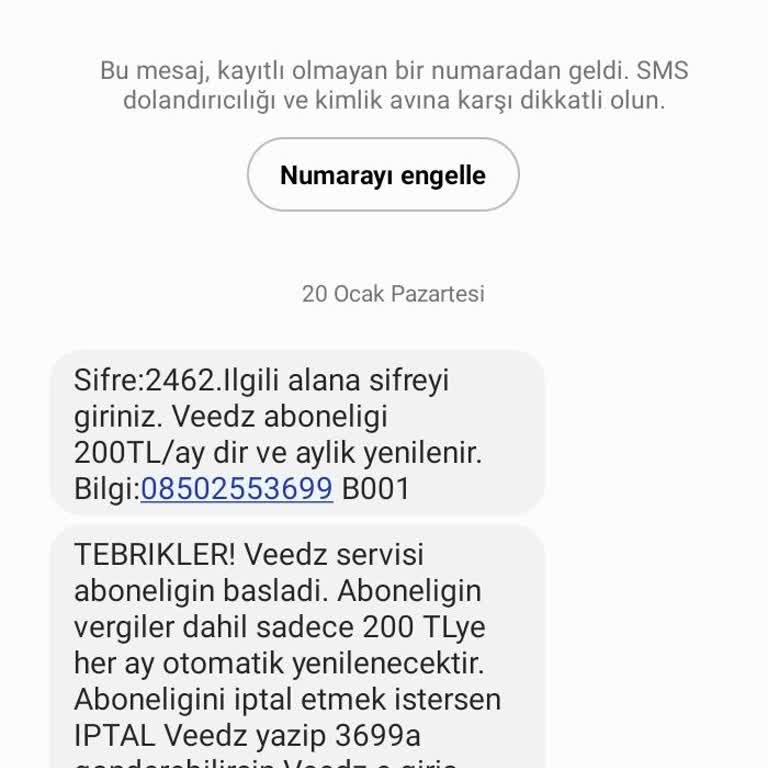 İstem Dışı Veedz Aboneliği Şoku