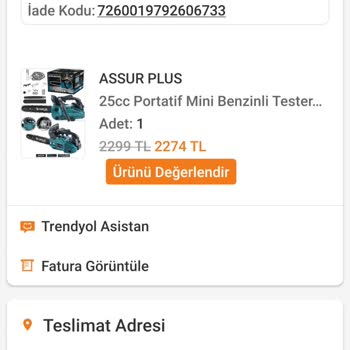 Arızalı Testere Ve İade Sürecinde Yaşanan Sorunlar