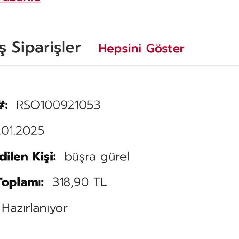 Rossmann Sipariş İptali Ve Para İadesi Sorunu