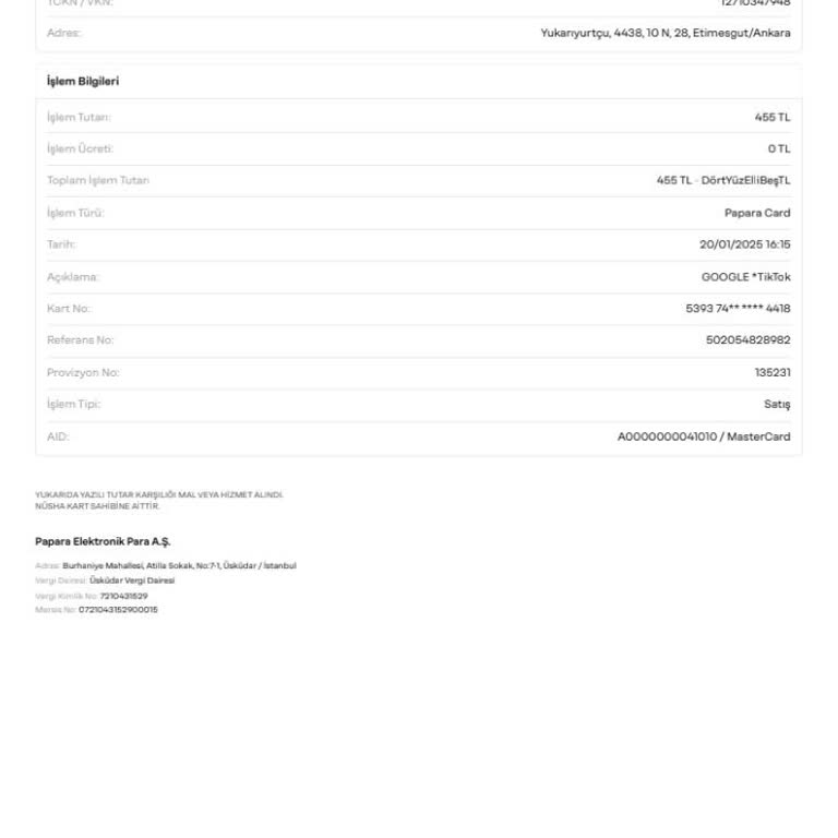 TikTok Uygulamasında Habersiz Para Çekimi