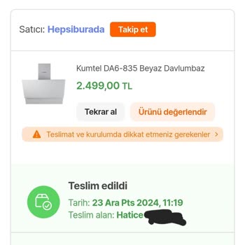 Kumtel Davlumbaz: Açılmış Kutudan Gelen Sorunlar