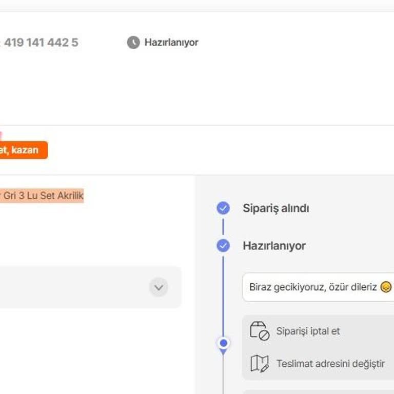 Geciken Sipariş Ve Yanıtsız Mesajlar