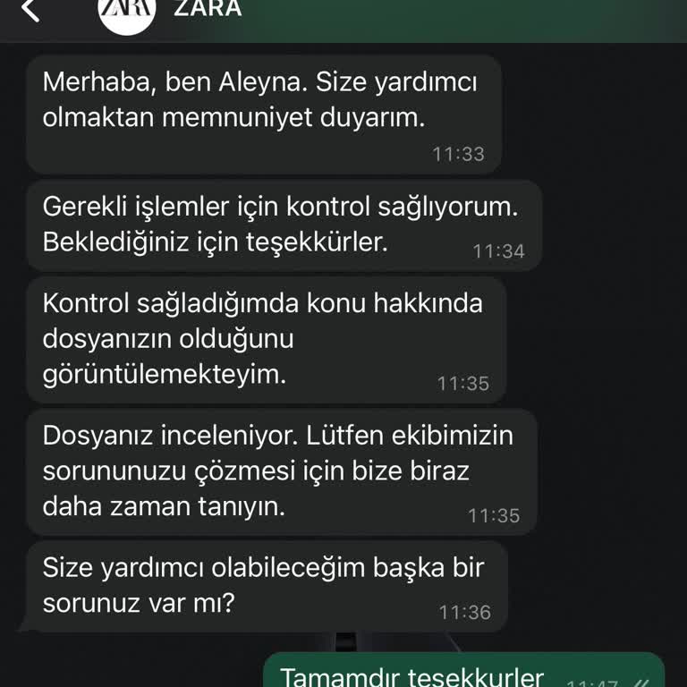 Zara Mobil Uygulama Teslimat Sorunu Ve İlgisizlik