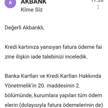 Akbank'ın Yüksek Faiz Ve Komisyon Uygulaması Hakkında Şikayet