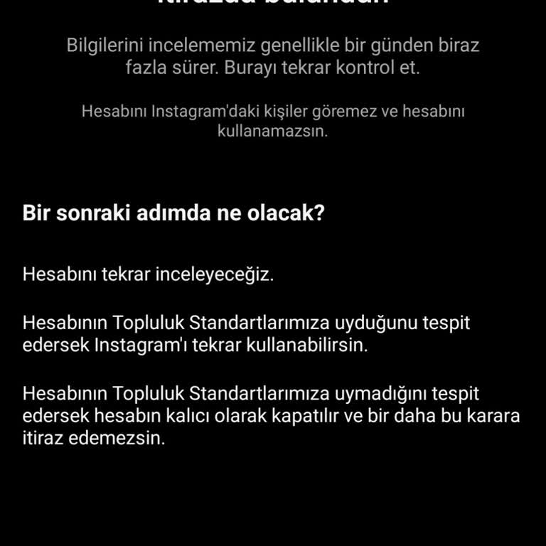 Instagram Hesabımın Sürekli Askıya Alınması