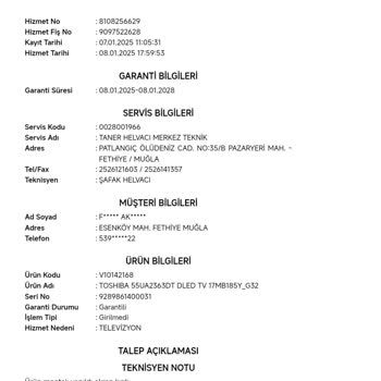 Kırık Ekranlı TV İçin A101'den Çözüm Bekliyorum