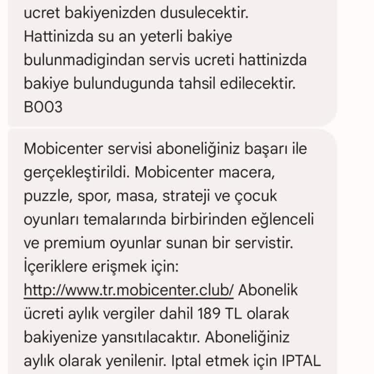 İzinsiz Abonelik Ve Yüksek Fatura Şikayeti
