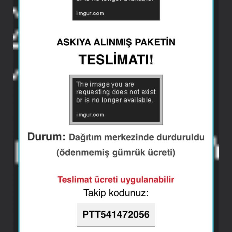 PTT Kargo Adına Gelen Sahte E-postalarla İlgili Şikayet