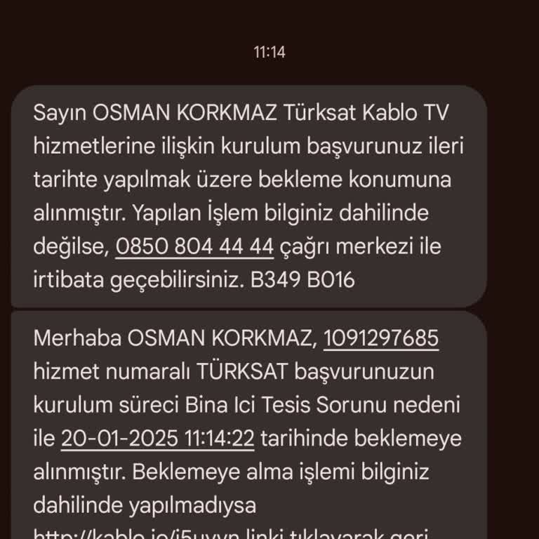 TÜRKSAT Kablo Net İle Kurulum Sorunları Ve Mağduriyet