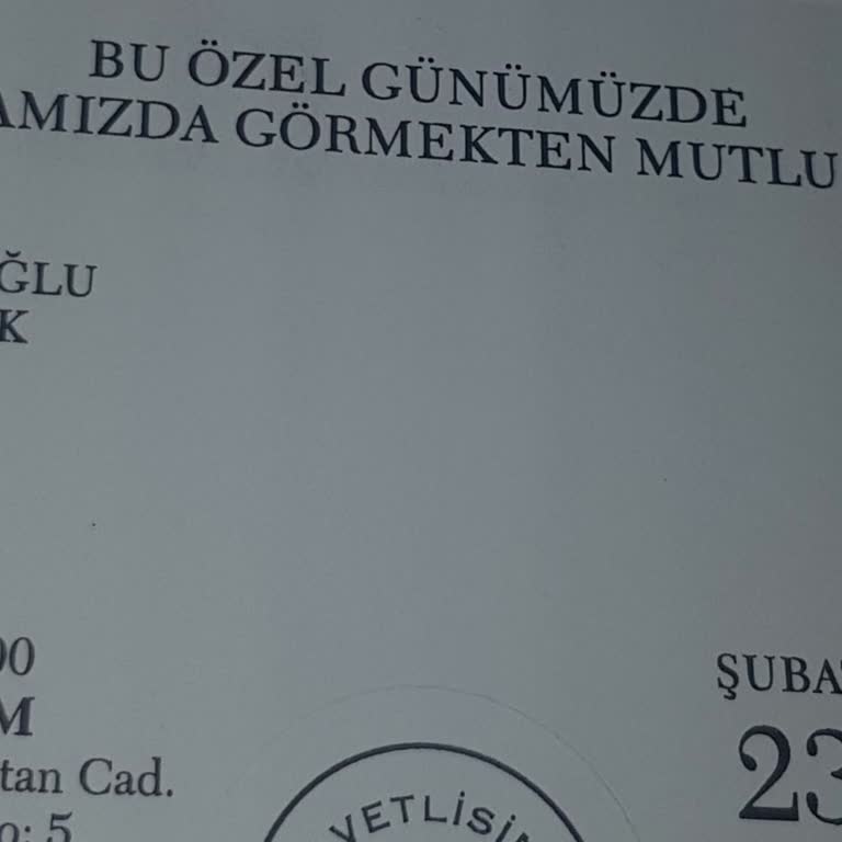 Davetiyelerdeki Basım Hatası Ve İlgisiz Müşteri Hizmetleri