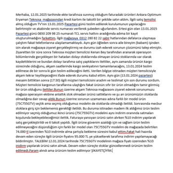 Teslim Edilmeyen Televizyon: 8 Günlük Gecikme