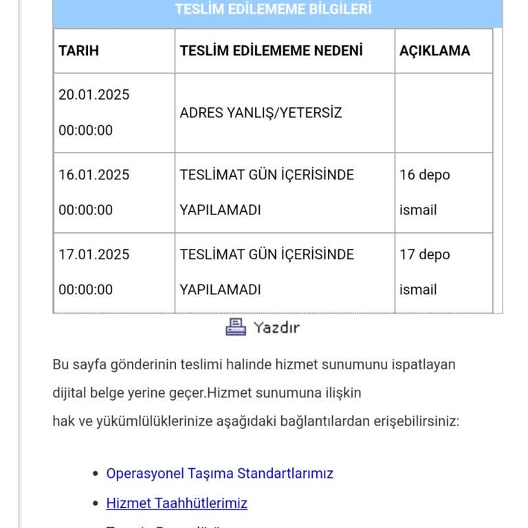 Kargo Teslimatında Adres Sorunu Ve Gecikme