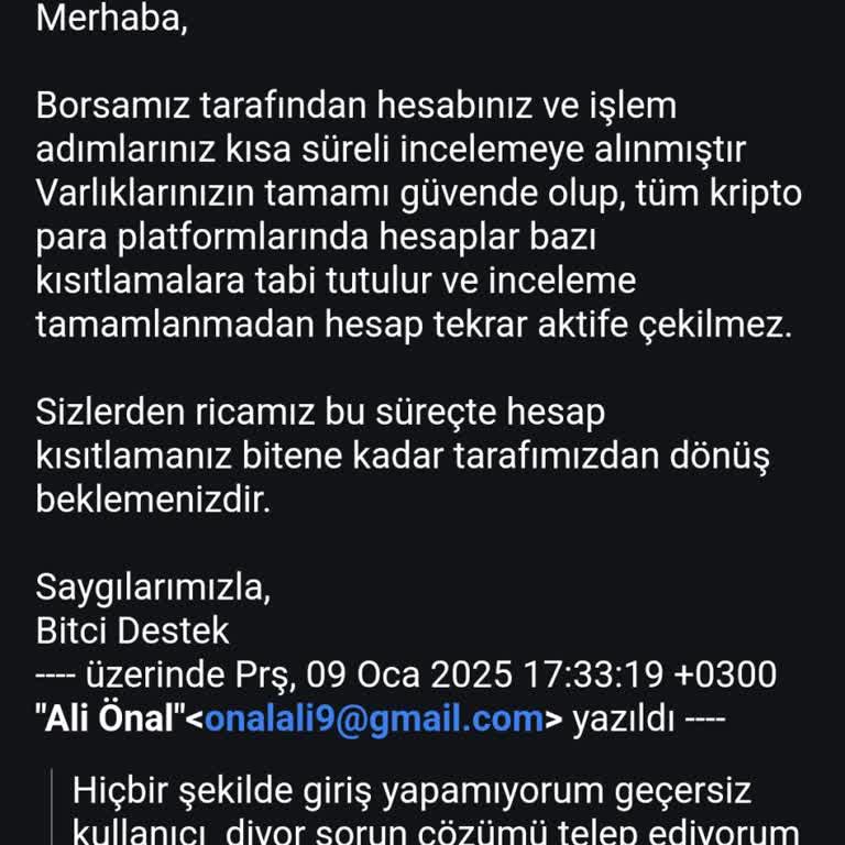 Bitci Borsasında Hesap Askıya Alınma Ve CDD Token Sorunu