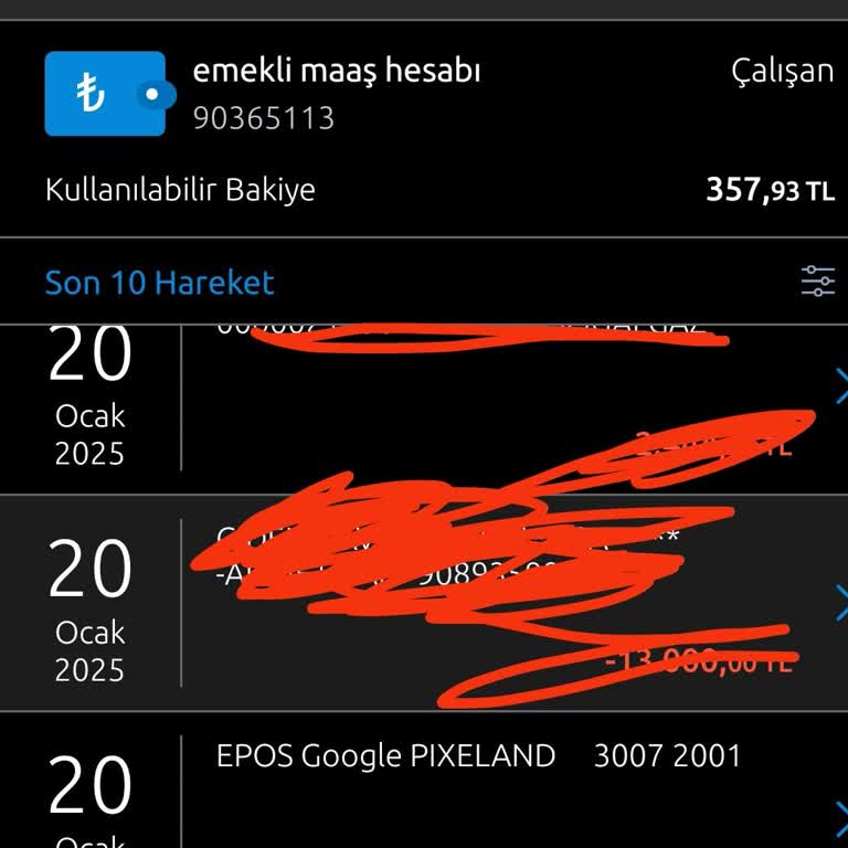 Haberim Olmadan Yapılan Para Çekimleri