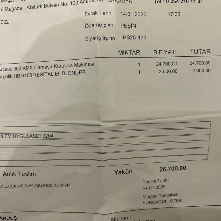 Kurutma Makinesi Teslimatında Sorun Ve Müşteri Mağduriyeti