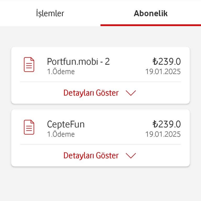 Portfun.mobi İzinsiz Abonelik Ve Haksız Fatura Şoku