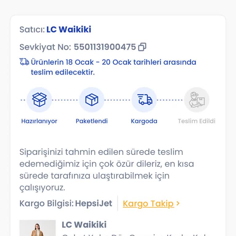LCW Geciken Teslimat Ve Kalite Sorunu