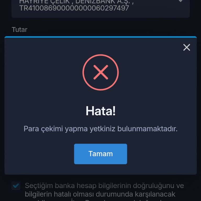 Para Çekme Sorunu Ve Yetersiz Destek