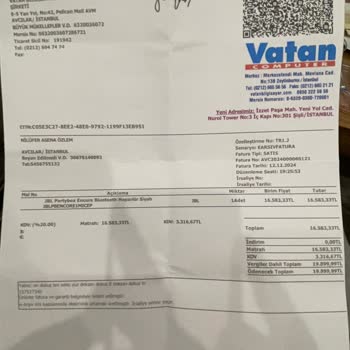 Vatan Bilgisayar'da JBL Partybox Sorunu Ve İade Süreci