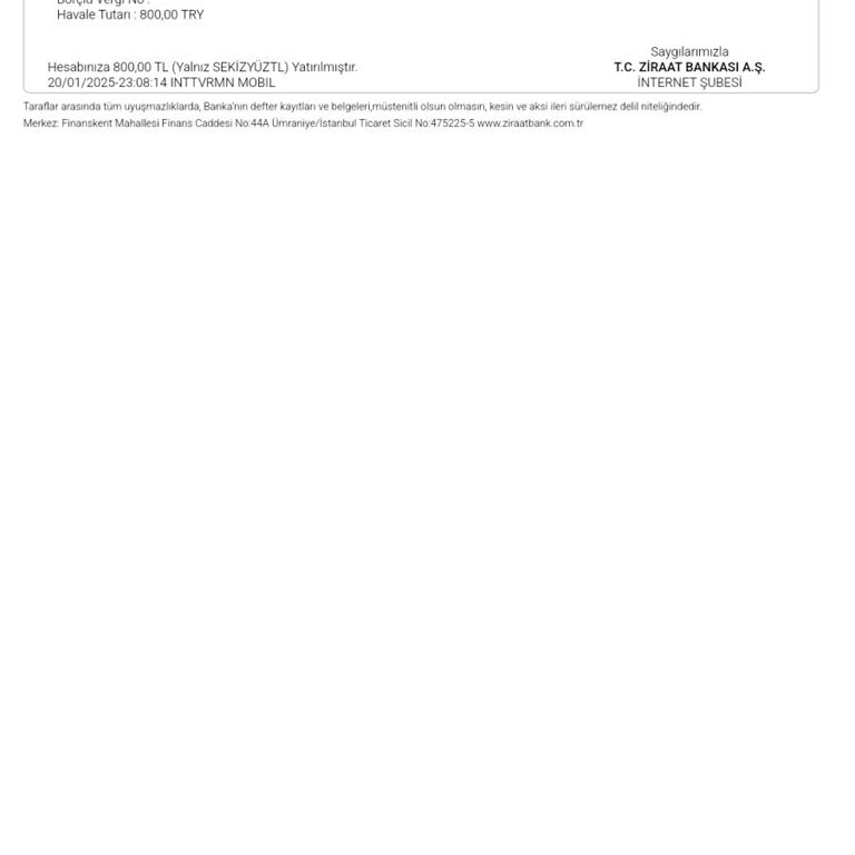 Bilet Bilgilendirme Mesajı Gelmedi