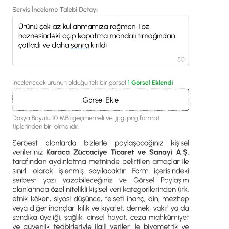 Karaca Süpürge Yedek Parça Sorunu