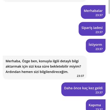 Getir Siparişi Ve İletişim Sorunları