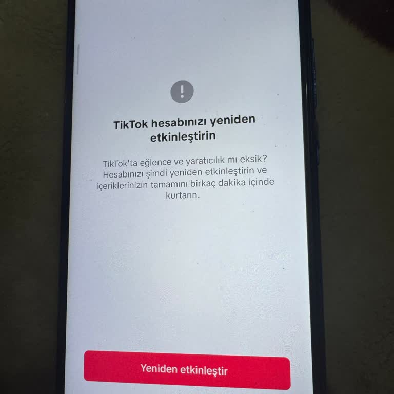 TikTok Hesabının Sürekli Yeniden Etkinleştirilmesi Sorunu