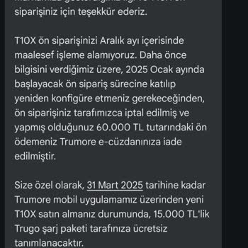 Togg Ön Sipariş Sürecinde Müşteri Mağduriyeti