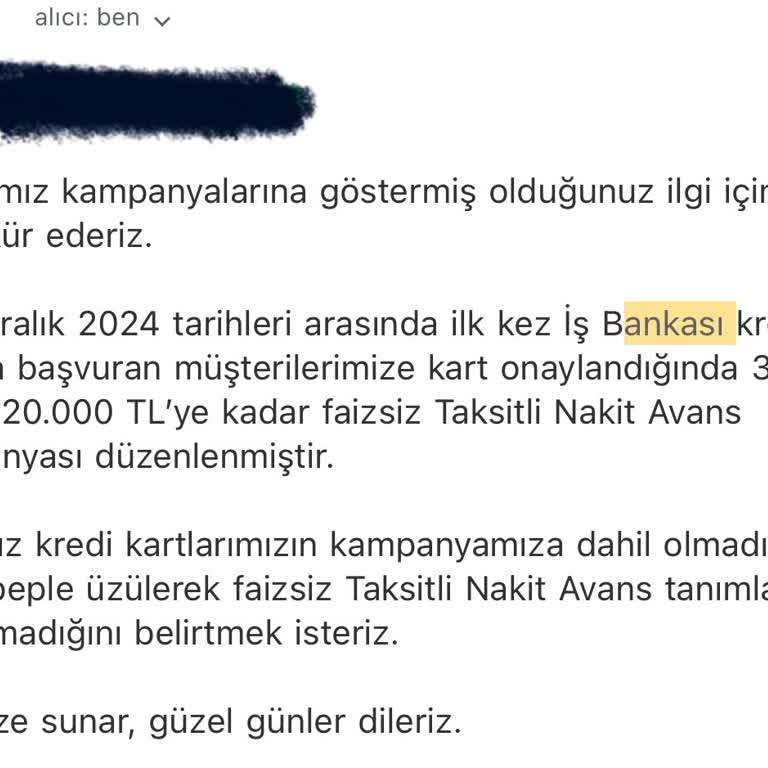 İş Bankası'nın Kampanya Koşullarındaki Tutarsızlık