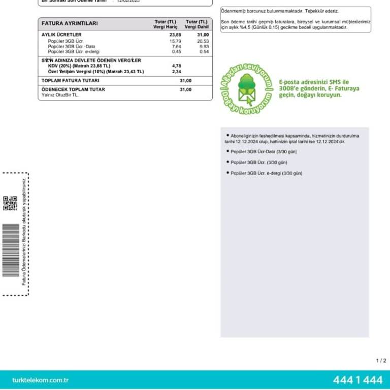 Yanlış Paket Taşıma Ve Faturalandırma Sorunu