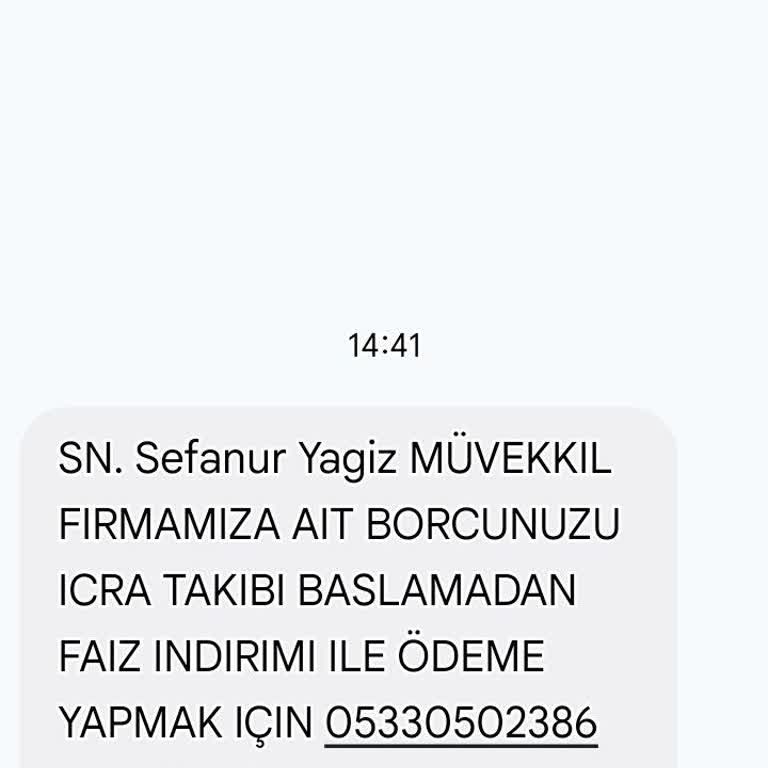 Yanlış Borç İddiası Ve Tehditkar Mesajlar