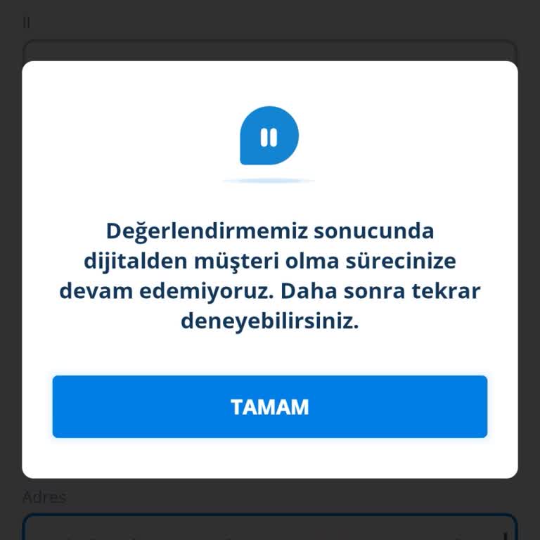 Dijital Müşteri Olma Sürecinde Yaşanan Sorun