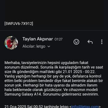 Letgo İlan Yayınlanmama Sorunu: Çözüm Bekleyen Müşteri