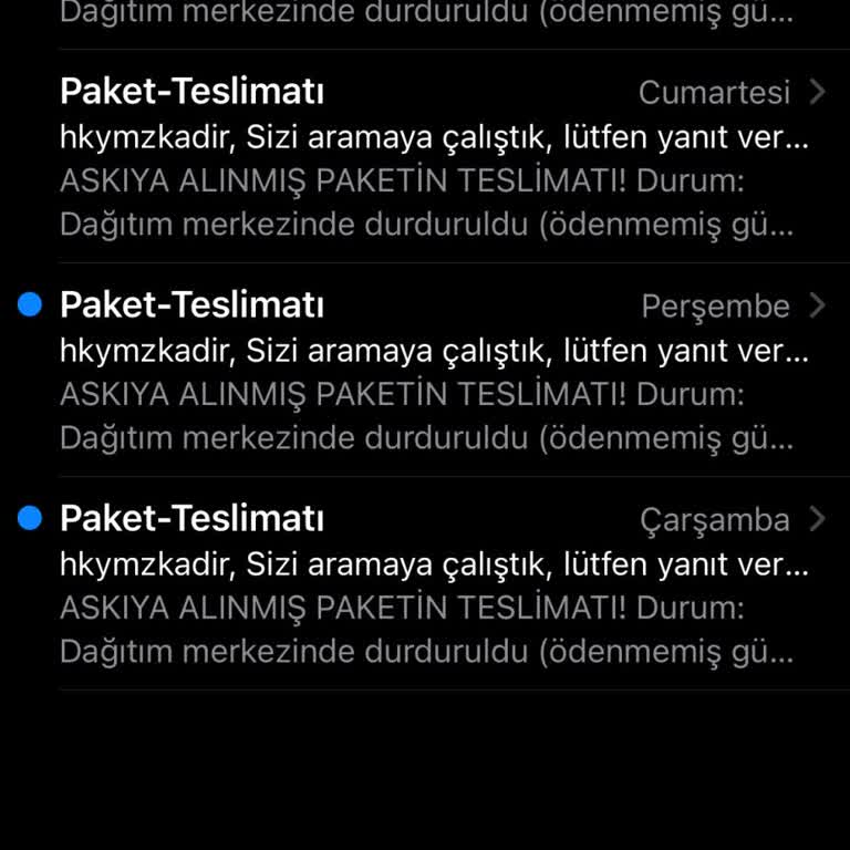 PTT Kargo Adına Gelen Sahte E-postalarla Mağduriyet