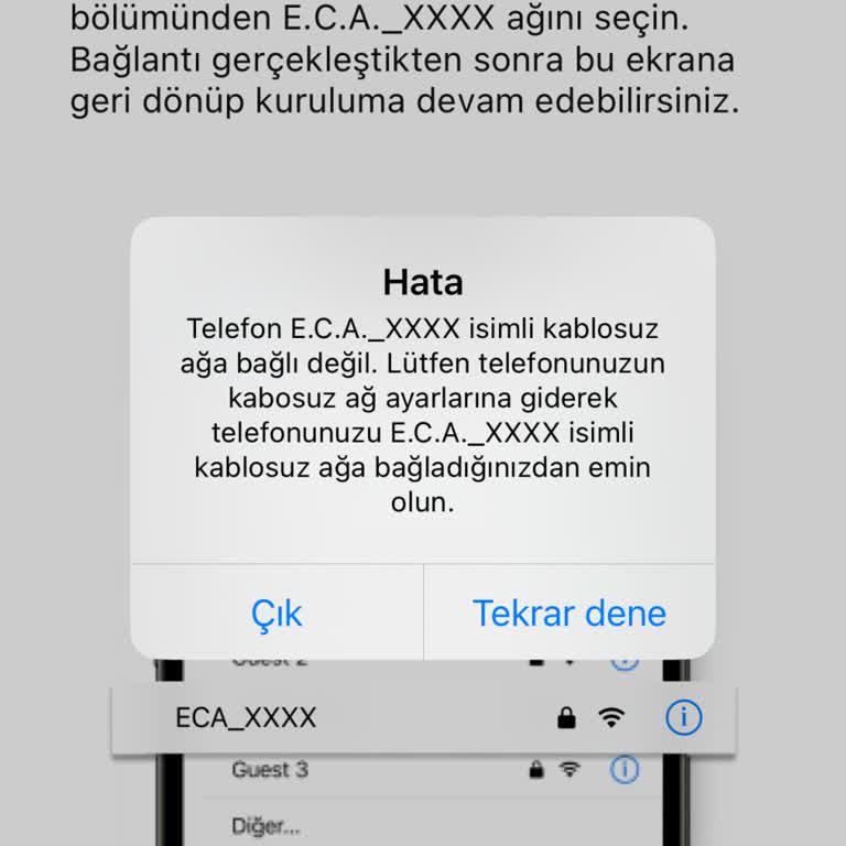 ECA Akıllı Termostat Wi-Fi Bağlantı Sorunu