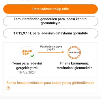 İade Sürecinde Yaşanan Gecikme