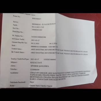 Uğur Derin Dondurucu: Müşteri Hizmetleri Ve Servis Hayal Kırıklığı