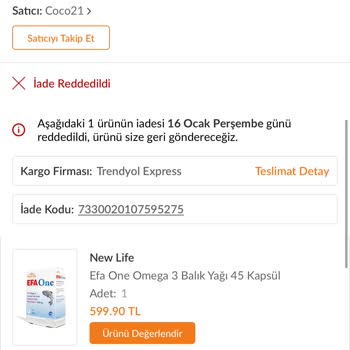 Trendyol COCO21 İade Almıyor!