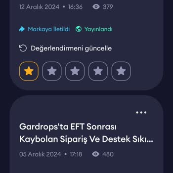 PTT Şubesi Ve Gardrops Destek Hattı Mağduriyeti