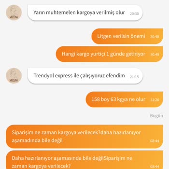 Trendyol'dan Aldığım Ürün Kargolanmıyor