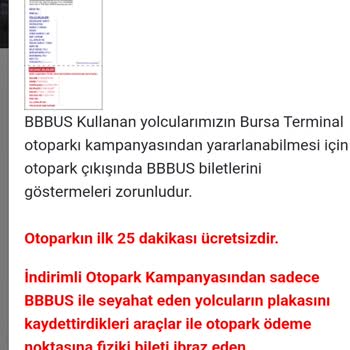 Bbus Otopark Ücret Değişikliği Mağduriyeti