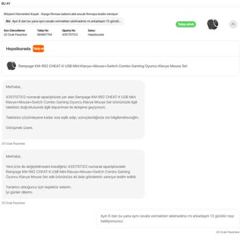 Hepsiburada'da Çözülmeyen Ürün İadesi Sorunu