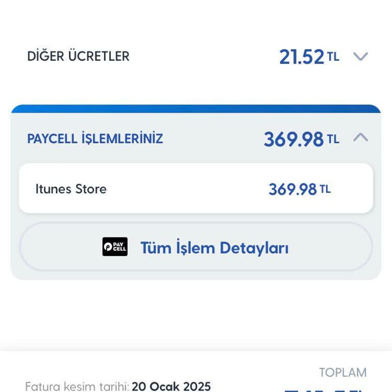 Yanlış Faturalandırma: İtunes Store Ücreti