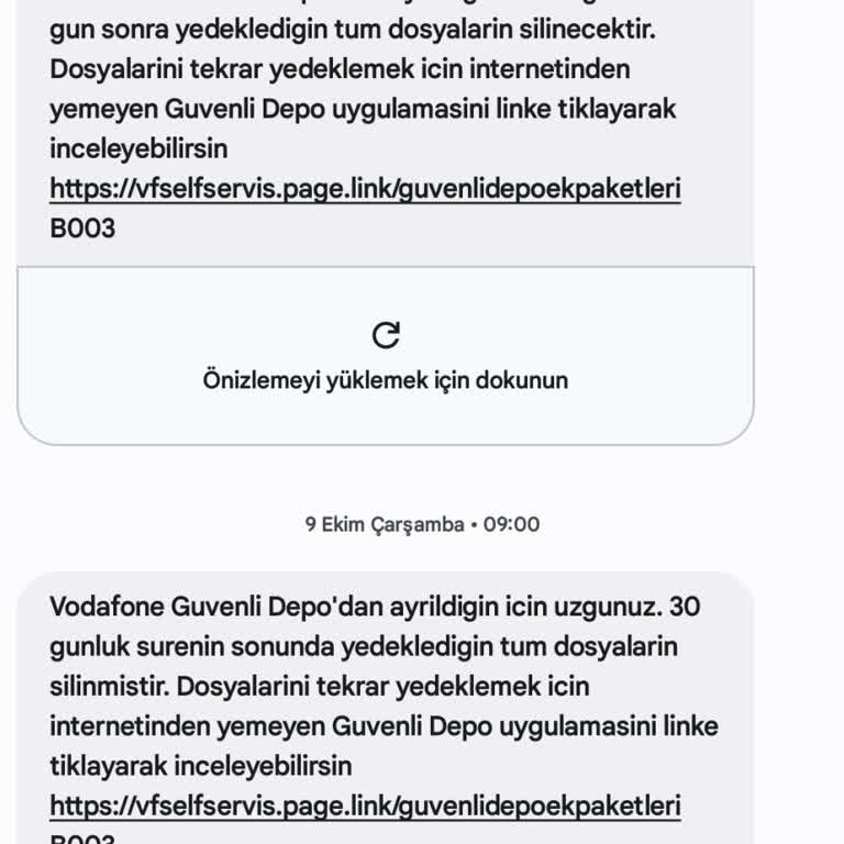 Vodafone'un Uygun Tarife Sunmaması Ve Yedekleme Sorunu