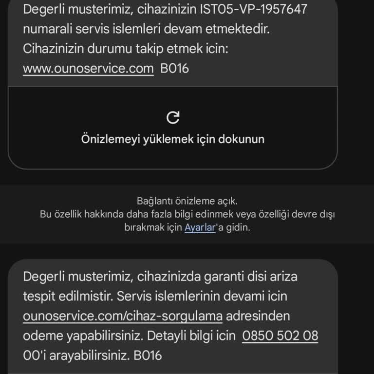 Garanti Dışı Arıza Ve İletişim Sorunları